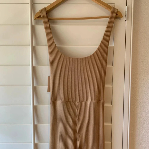 REFORMATION NWT Kazu Camel Ribbed Jumpsuit Romper One Piece - Picture 8 of 9